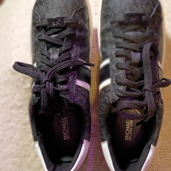 Michael Kors Irving Stripe Lace-Up Black/White Women Size 8, Sneakers - Picture 12 of 12